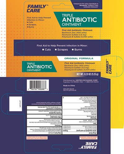 Family Care 688 Triple Antibiotic Ointment Original Formula 0.33oz (688 Zdp Bx Fc Triple Antibiotic Ointment Original Formula 0.33oz R1)